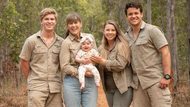 The Irwin family: Robert, Terri, Chandler Powell and Bindi with daughter Grace Warrior.