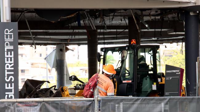 March 2023: Demolition of Eagle Street Pier. Picture: David Clark