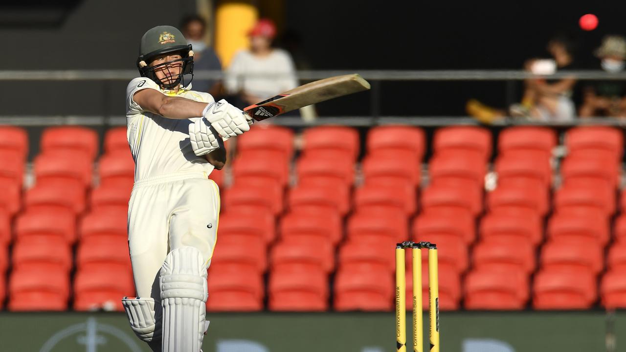 Ellyse Perry belted 68 not out in Australia’s second innings. Picture: Getty Images