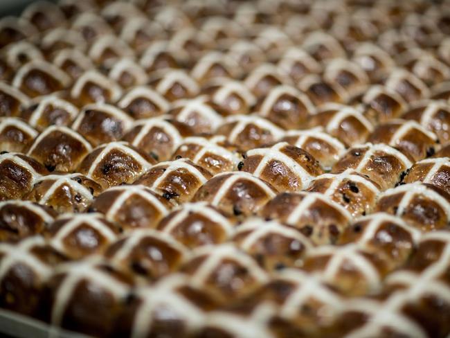 Hot cross buns from Noisette Bakery