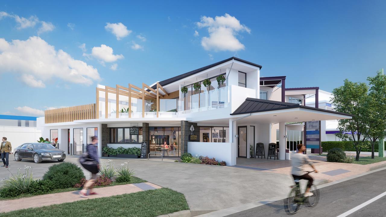 A artist’s impression shows what the former ANZ Bank building at the corner of David Low Way and Birtwill Street in Coolum Beach will look like once a redevelpopment is completed.