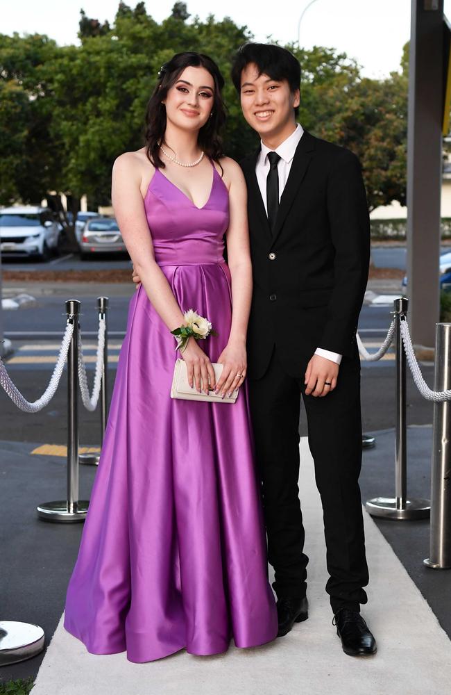 Macy Graham and Hyeon Kee Day at year 12 formal, Nambour Christian College. Picture: Patrick Woods.