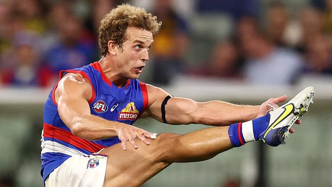 Mitch Wallis playing for the Western Bulldogs. Photo by Michael Klein