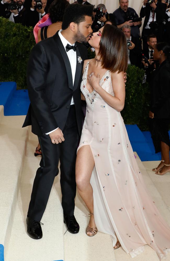 Awkward. The Weeknd’s ex, model Bella Hadid, also attended. Picture: Getty Images