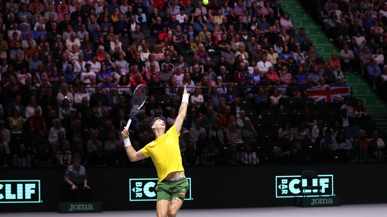 Thanasi Kokkinakis bashed 16 aces. Photo by Nathan Stirk/Getty Images for LTA.