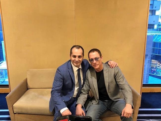 Michael Ibrahim poses with Jean-Claude van Damme. Picture: Instagram.