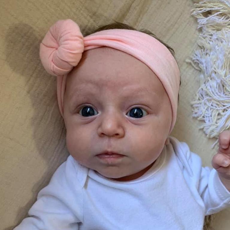 Poppy Clarke, 3 months old. Hannah Clarke said: "Born on ANZAC DAY is the reason we called her Poppy. She is our second miracle after years of trying".