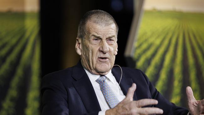 Jeff Kennett speaking at the Global Food Forum in Brisbane in July. Picture: Glenn Hunt