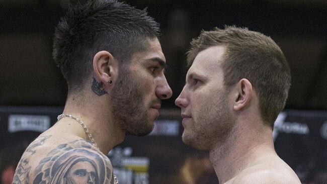 Michael Zerafa and Jeff Horn face off ahead of the big fight.