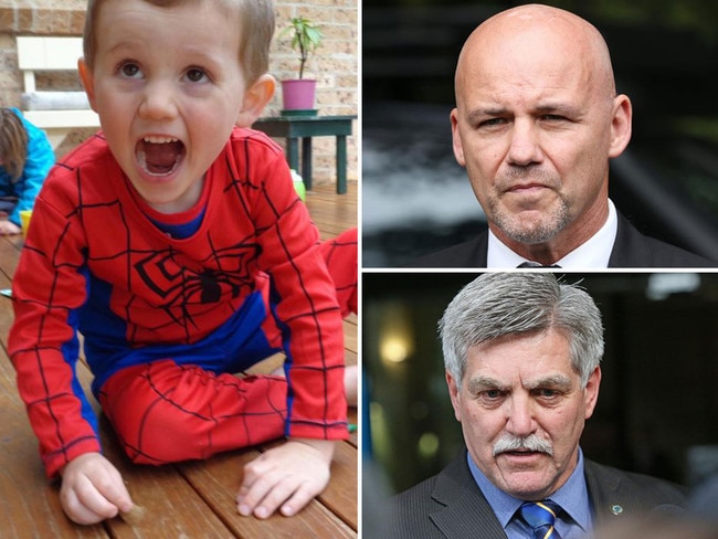 Little boy lost William Tyrrell, left, former head of the Tyrrell investigation, Gary Jubelin, top right, and the new head of the investigation, David Laidlaw, bottom right.