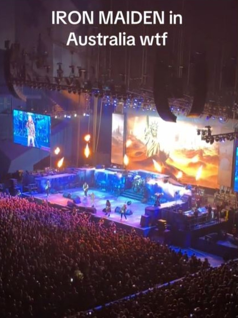 Iron Maiden's Aussie show appeared somewhat lacklustre in a TikTok video.