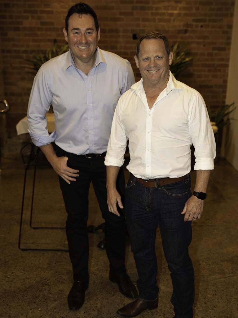 Ben Davis and Kevin Walters at the launch of the Carl Webb Foundation at The Lussh, Woolloongabba. Socials: Damien Anthony Rossi | Picture: Nick Mehaffey (Weekend Ritual)