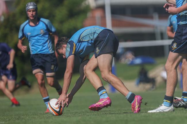 TAS First XV rugby action between St Columban's and Canterbury on Saturday, May 24, 2025. Picture Stephen Archer.