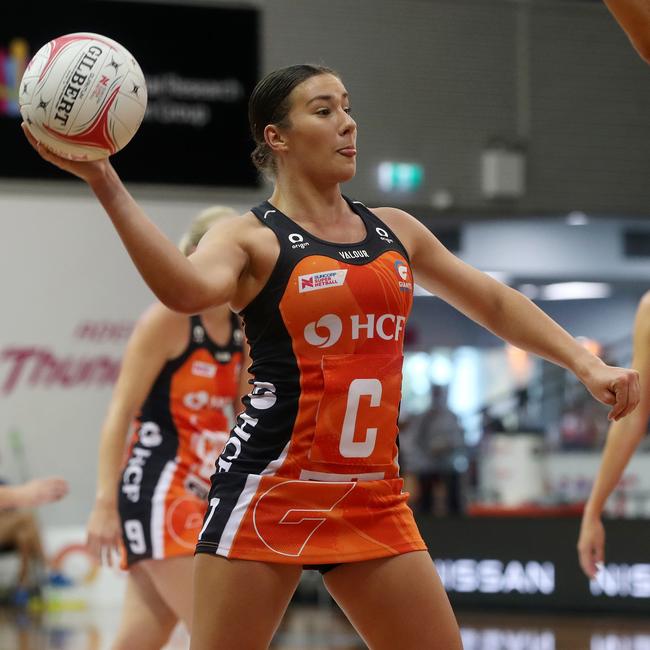 Amy Sligar is carving out a role in the Giants’ midcourt. Picture: Sarah Reed/Getty Images