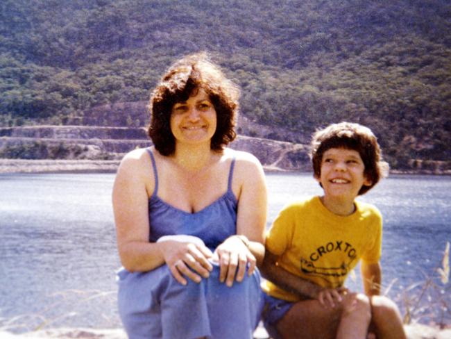 Thornbury bookshop murder victim Maria James and her son Adam just months before her 1980 murder.