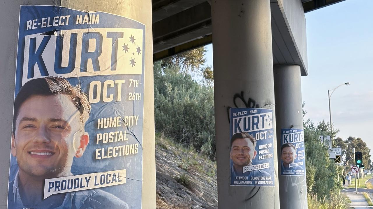 Mayor slammed for ‘vandalising’ freeway with election posters