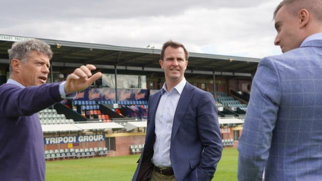 Sturt MP James Stevens (middle) says he is in the fight of his life to keep his job.