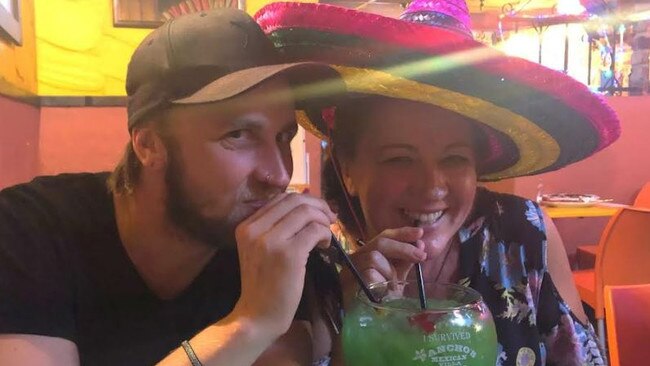 Sunshine Coast man Luke Bevan with his mum Mandi Ilot before his motorcycle crash in Indonesia, in 2019. Picture: Contributed