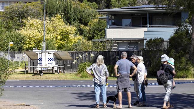 Police cameras being installed on Point Nepean Rd in McCrae near last week’s landslide to help police with looters in the area. Picture: Wayne Taylor