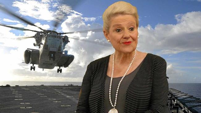 Former Speaker Bronwyn Bishop may have had a rough ride over her career-ending $5000 helicopter ride to a Liberal Party fundraiser last year, but the her $234,000-a-year parliamentary pension should help ease the pain. Picture: Contributed