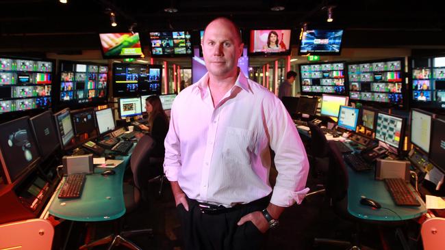 Channel Nine news director Darren Wick at the station headquarters in Willoughby, Sydney.