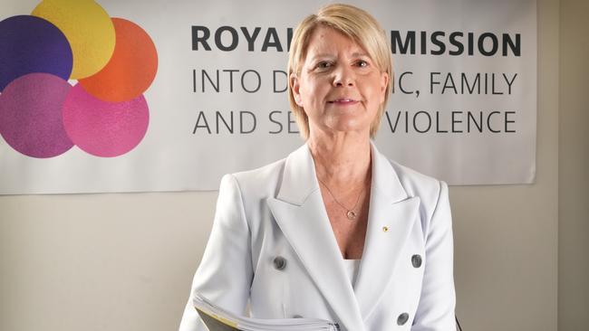 Natasha Stott Despoja giving her opening address at the Royal Commission into Domestic, Family Violence and Sexual Violence in South Australia. Picture: Dean Martin