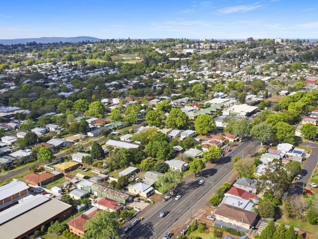 Aerial image of Toowoomba. Across many suburbs in Toowoomba it is now cheaper to buy than rent. Photo: LJ Hooker Toowoomba.