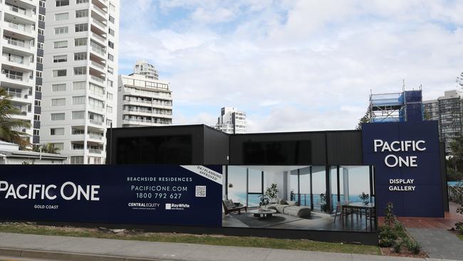 The Pacific One Gold Coast showroom. Central Equity has dumped plans for the $500m development Picture: Glenn Hampson