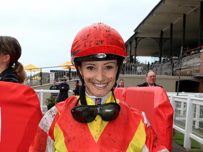 Race 2. Winner #10 Eminent Knight. Jockey Amelia Denby, Trainer Graeme Green. Queensland Cup Races at Eagle Farm. Pics Tim Marsden