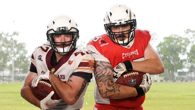 Townsville Cyclones player Leon Suckling (R). Picture: Shae Beplate.