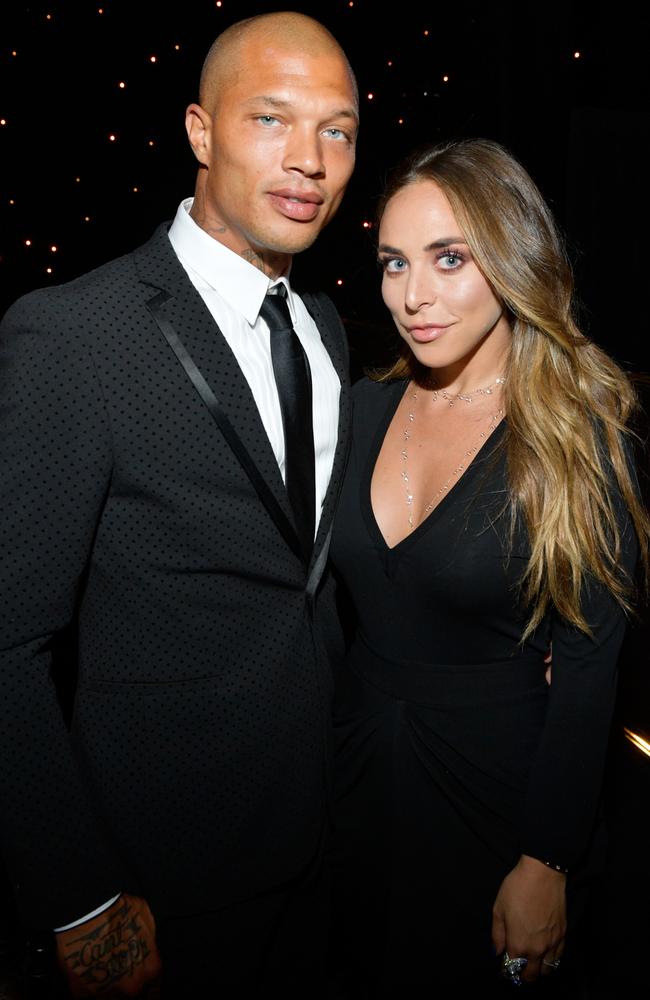 Model Jeremy Meeks and Chloe Green. Picture: Matt Winkelmeyer/Getty Images