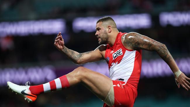 Lance Franklin has leads the decade for goals. Picture. Phil Hillyard