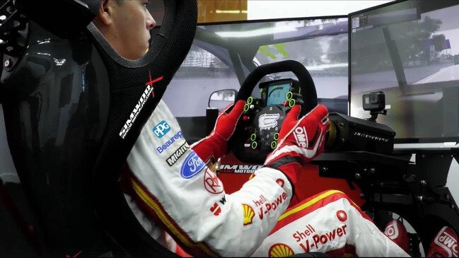 Supercars champion Scott McLaughlin in his simulator