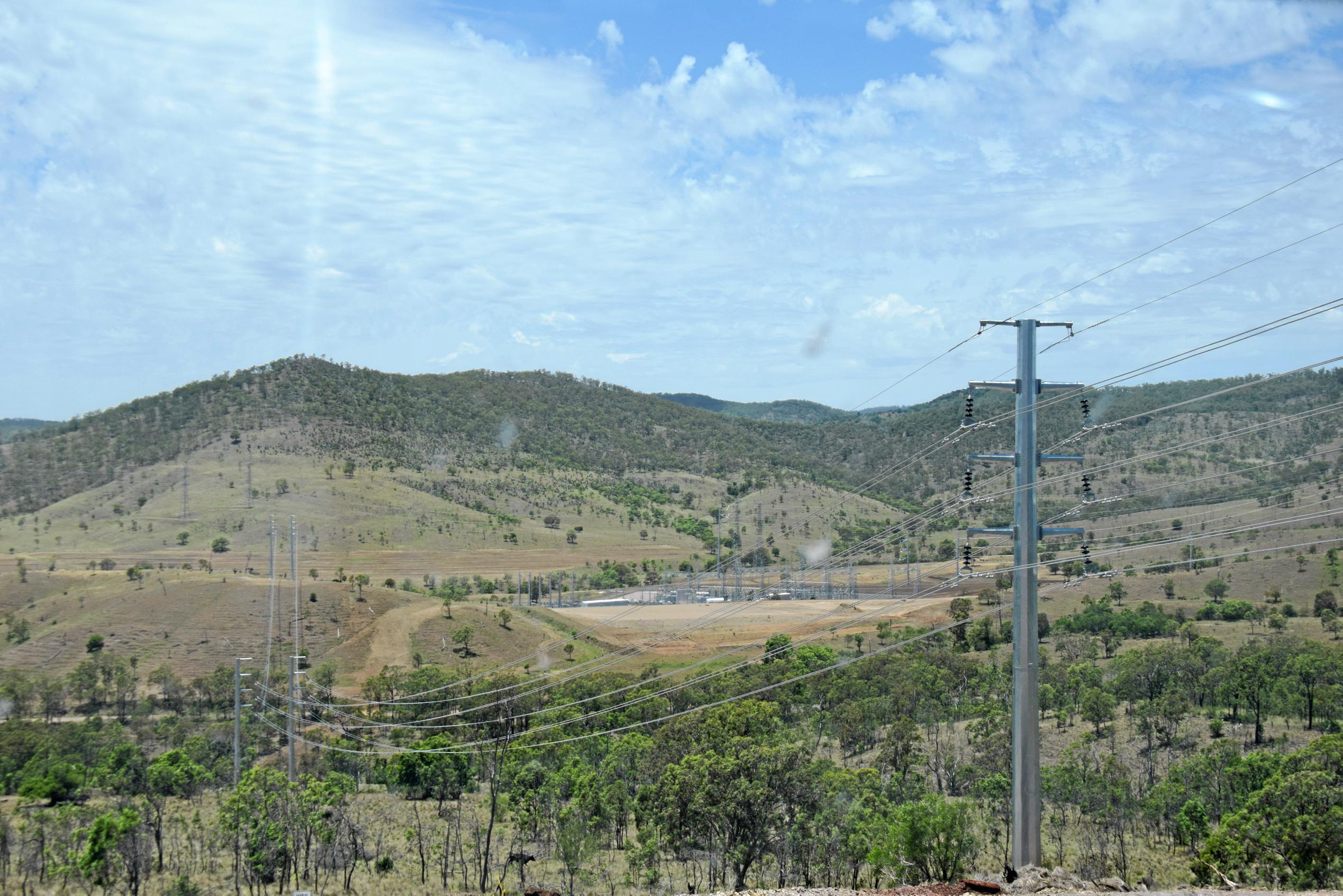 A look at the Coopers Gap wind farm with the completion of the third wind turbine only days away. Picture: Matt Collins