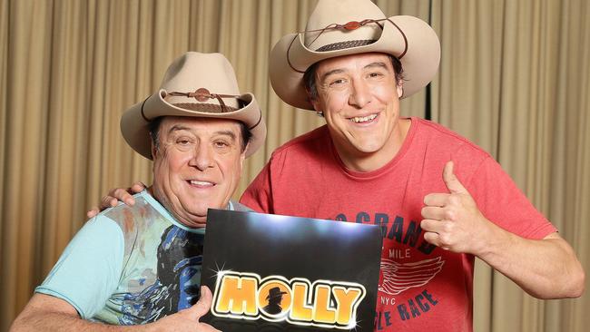 Molly Meldrum and actor Samuel Johnson promoting the new miniseries Molly. Picture. Andrew Tauber