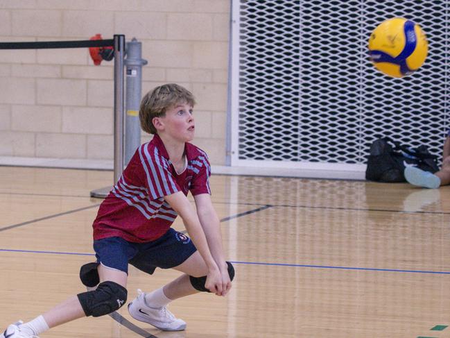 The Australian Volleyball Schools Cup is being played at the Gold Coast Sports and Leisure Centre in Carrara. Picture: Glenn Campbell