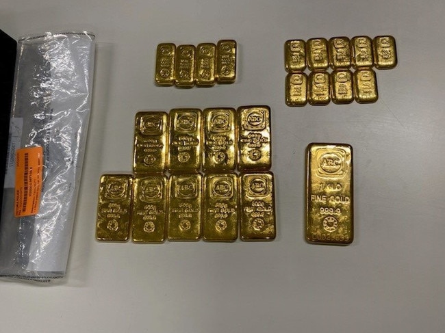 Gold ingots were among what Kachami stole. Picture: Supplied