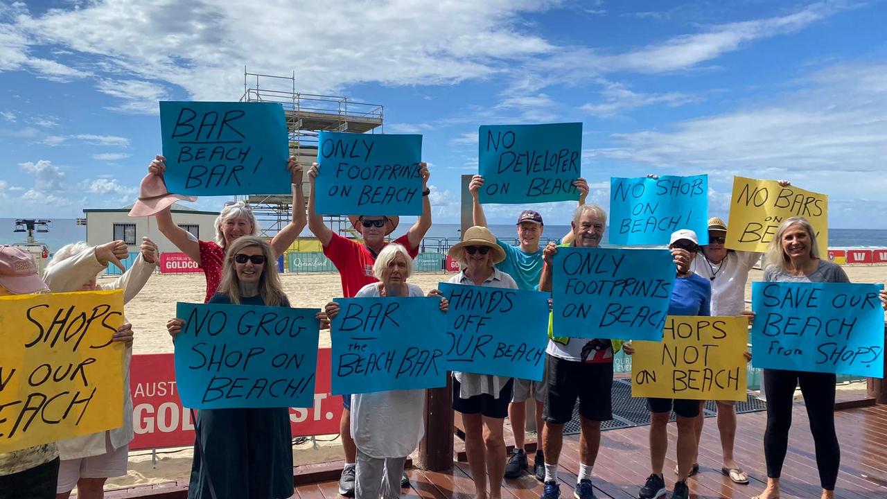 Locals have been protesting against the Kurrawa Beach Club. Picture: Supplied