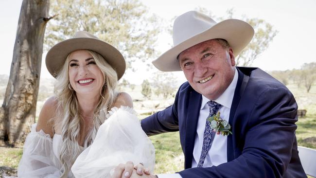 Vikki Campion and Barnaby Joyce on their wedding day. Picture: Salty Dingo