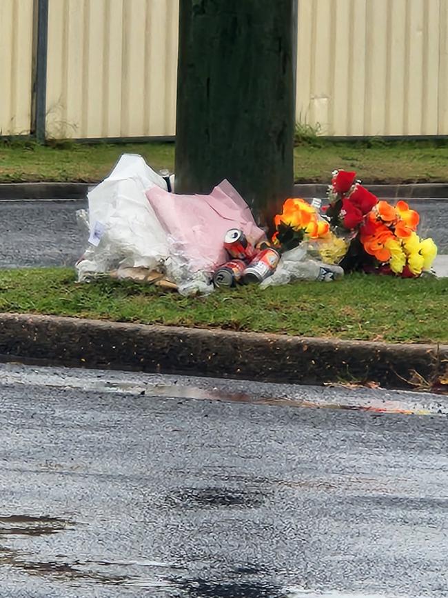The growing number of tributes left behind by locals for Samuel Allen. Picture: Michael Dobson/Supplied