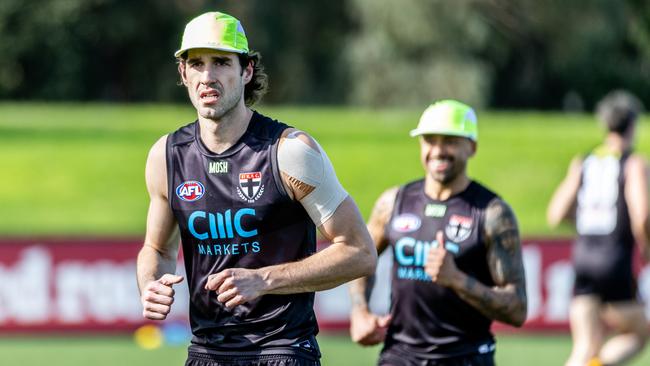 Max King at training. Picture: Jake Nowakowski