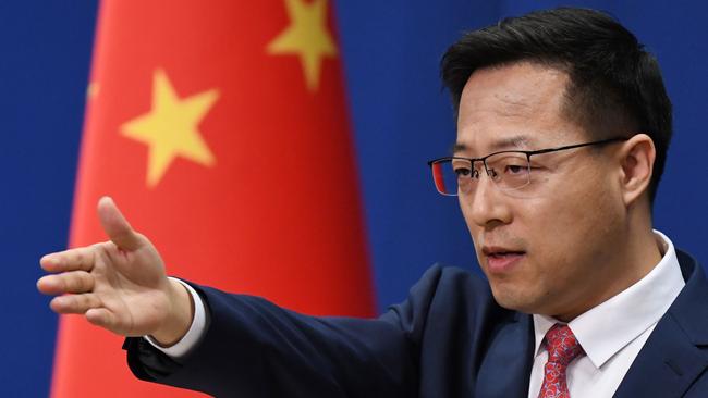 Chinese Foreign Ministry spokesman Zhao Lijian. Picture: Greg Baker/ AFP