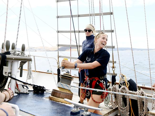 Australian Wooden Boat Festival - Parade of Sail pictured from the Young Endeavor PICTURE: MATT THOMPSON
