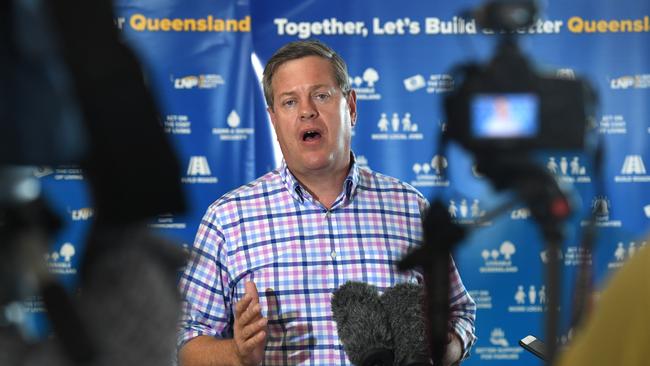 Tim Nicholls: “It is the price Queenslanders are paying for a do nothing Labor Government.” Picture: AAP/Dan Peled