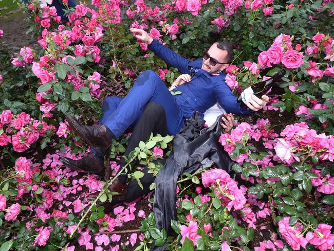 More men get covered in pollen. Picture: Jason Edwards/News Corp Australia