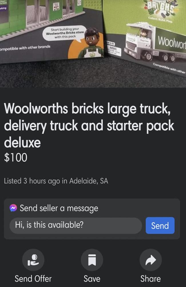 Fuming shoppers have expressed disappointment at Woolworths Bricks items being resold on eBay and Facebook Marketplace.