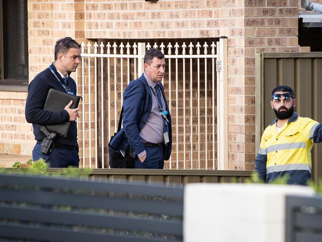 Police investigating the missing baby at Blacktown. Picture: Julian Andrews