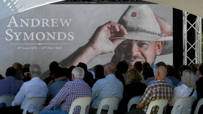 Andrew Symonds’s memorial service was a terribly sad occasion. Picture: Evan Morgan