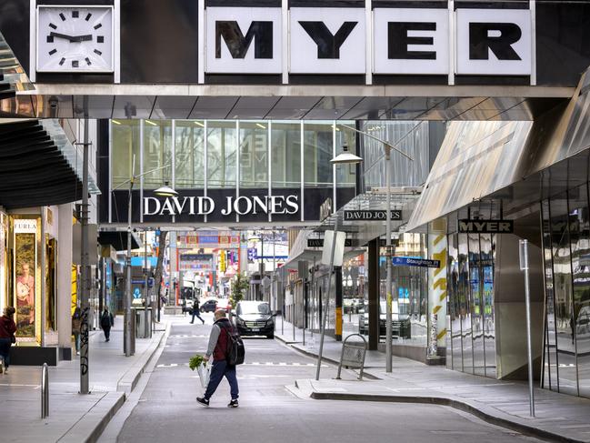 MELBOURNE, AUSTRALIA - NewsWire Photos AUGUST 8, 2021: The streets of Melbournes CBD are quiet  as Victoria endures a 6th lockdown due to COVID outbreaks. Picture: NCA NewsWire / David Geraghty