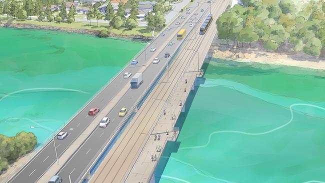 The tram extension is considered technically difficult to build given the need for at least two bridges. Picture: Supplied